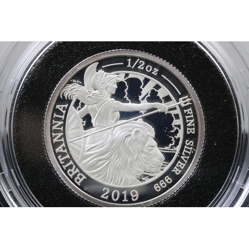 42 - A Royal Mint 2019 Britiannia United Kingdom six coin silver proof set, encapsulated within fitted di... 