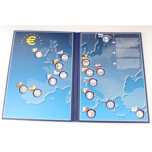 71 - Two coin collectors sets to include 'The House of Tudor' and the 2 Euro commemorative coin set, both... 