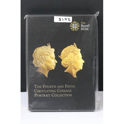 76 - A collection of four Royal Mint United Kingdom brilliant uncirculated annual coin year sets to inclu... 