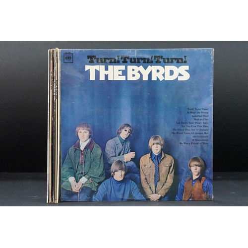 106 - Vinyl - 7 US pressing The Byrds LPs to include Turn Turn Turn (sealed), The Notorious Byrd Brothers ... 