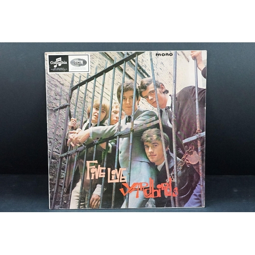 144 - Vinyl - 5 Yardbirds LPs to include Roger The Engineer, Five Live Yardbirds, Yardbirds On Air, Live Y... 