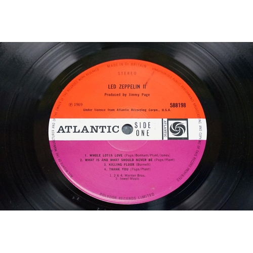 147 - Vinyl - 9 Led Zeppelin LPs to include II (plum Atlantic, Killing Floor credit, A5/B4), III (plum Atl... 