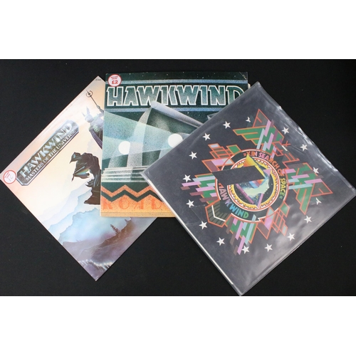 152 - Vinyl - 15 Hawkwind & members LPs spanning their career. Sleeves at least Vg overall, vinyl at least... 