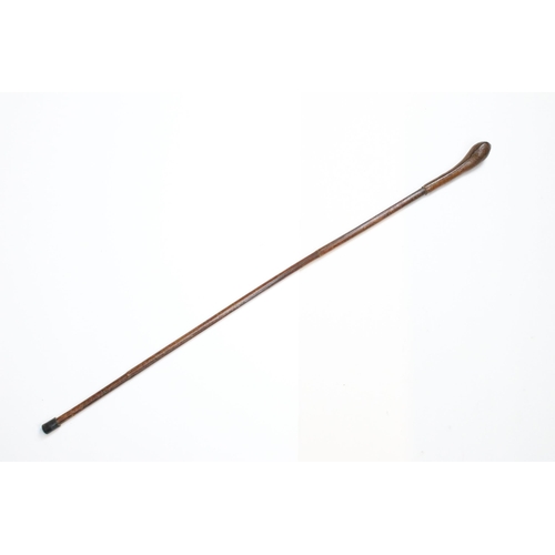 115 - Two antique leather bound riding crops, H 84cm