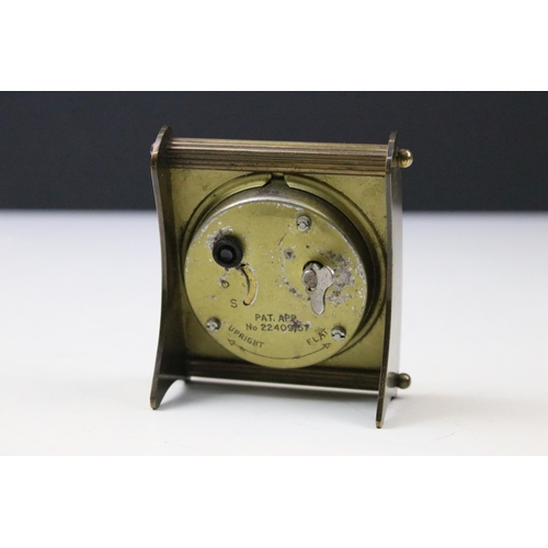 123 - Three mid 20th Century table clocks to include Ingersoll, Metamic and Tempora. Largest measures 21.5... 