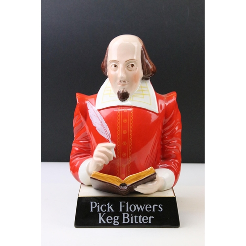 29 - Pick Flowers Keg bitter advertising character bust of William Shakespeare, H 26cm