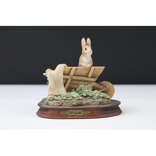 30 - Collection of Border Fine Arts Peter Rabbit figurines to include Peter Rabbit in Wheelbarrow, Peter ... 