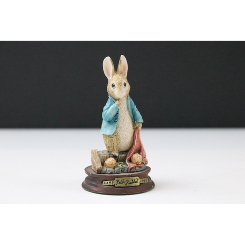 30 - Collection of Border Fine Arts Peter Rabbit figurines to include Peter Rabbit in Wheelbarrow, Peter ... 