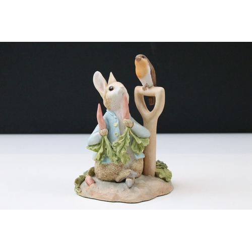 30 - Collection of Border Fine Arts Peter Rabbit figurines to include Peter Rabbit in Wheelbarrow, Peter ... 