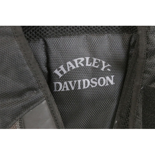 384A - An Official Harley Davidson rucksack, logo to exterior, nylon and polyester construction, with multi... 