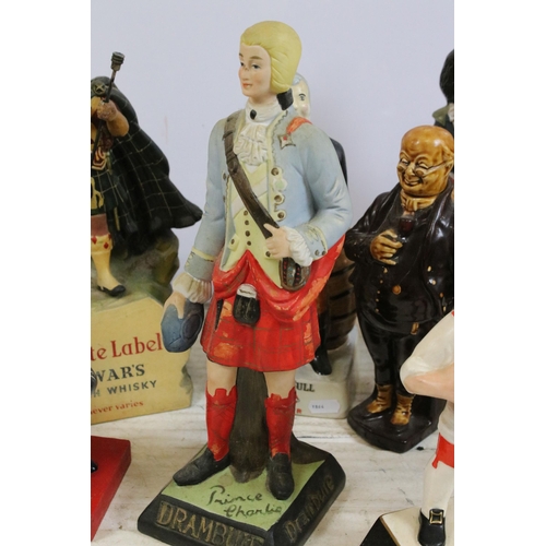 389 - Collection of breweriana vintage advertising figures to include Drambruie Prince Charlie, John Bull ... 