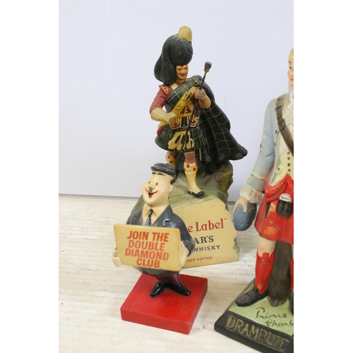 389 - Collection of breweriana vintage advertising figures to include Drambruie Prince Charlie, John Bull ... 