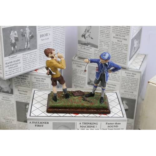 404 - Past Times boxed figurines to include Conkers. Skipping, Blind Man's Buff, Leapfrog, Piggy back Figh... 