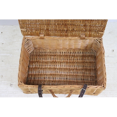 443 - Fortnum & Mason wicker picnic basket, 47cm long