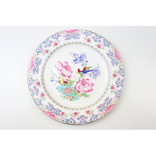 48 - A selection of 20th century plates to include Mintons exotic bird design, Siam oriental decoration, ... 