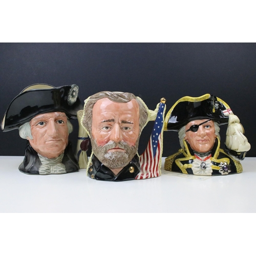 55 - Trio of Toby character jugs to include Royal Doulton 'The Antagonist's Collection' The Civil War No.... 