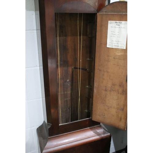 661 - 19th century mahogany longcase clock, by Richard Couch of Brixham, the dial with Roman numerals and ... 