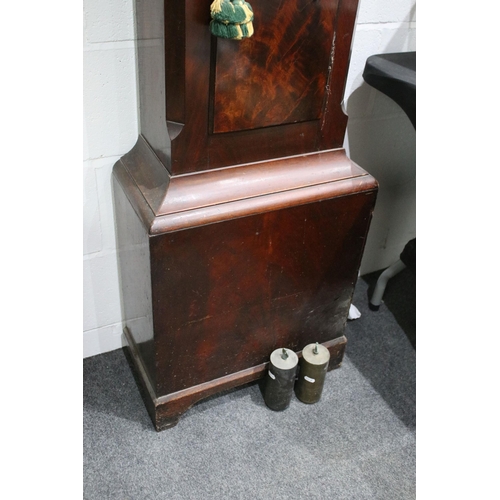 661 - 19th century mahogany longcase clock, by Richard Couch of Brixham, the dial with Roman numerals and ... 