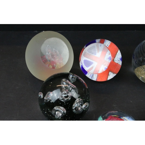 70 - Collection of glass paperweights in various shapes and designs (17 total)