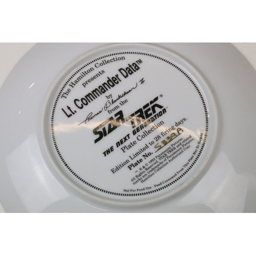 73 - Collection of fifteen various Star Trek commemorative plates together with Star Trek Next Generation... 