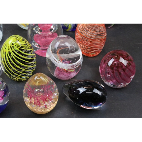 86 - Large collection of conical paperweights of various sizes and designs (26 total)