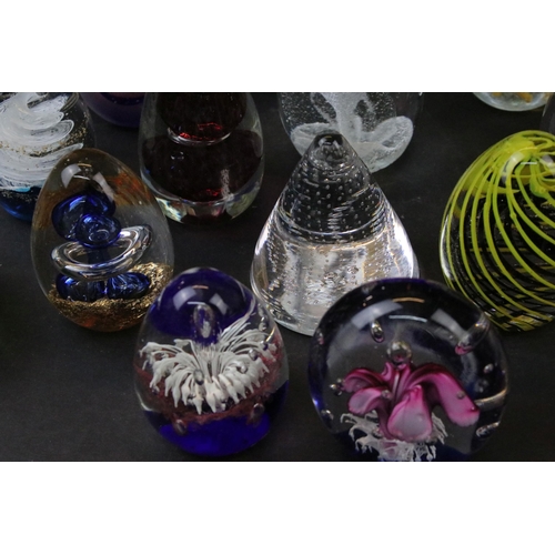 86 - Large collection of conical paperweights of various sizes and designs (26 total)