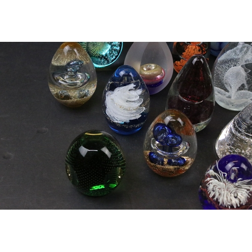 86 - Large collection of conical paperweights of various sizes and designs (26 total)