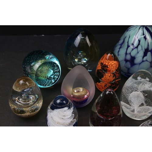 86 - Large collection of conical paperweights of various sizes and designs (26 total)