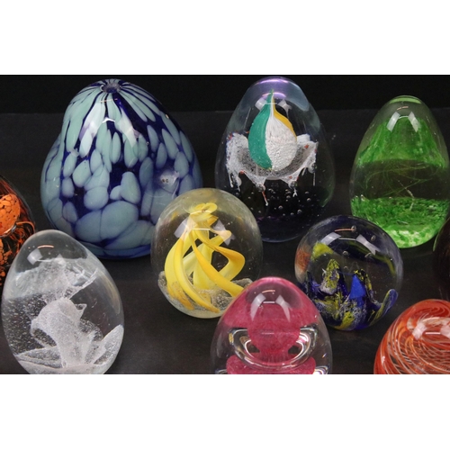 86 - Large collection of conical paperweights of various sizes and designs (26 total)