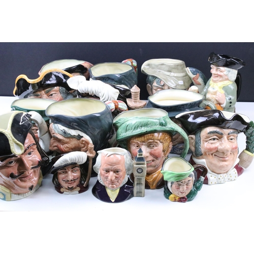 87 - Collection of mixed size Royal Doulton Toby jugs to include Poacher, Town Crier, Granny, etc