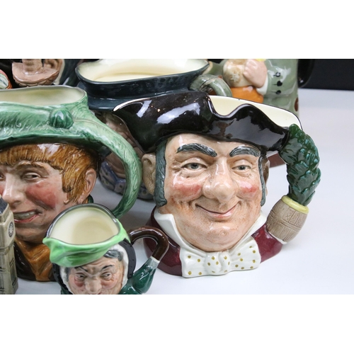 87 - Collection of mixed size Royal Doulton Toby jugs to include Poacher, Town Crier, Granny, etc