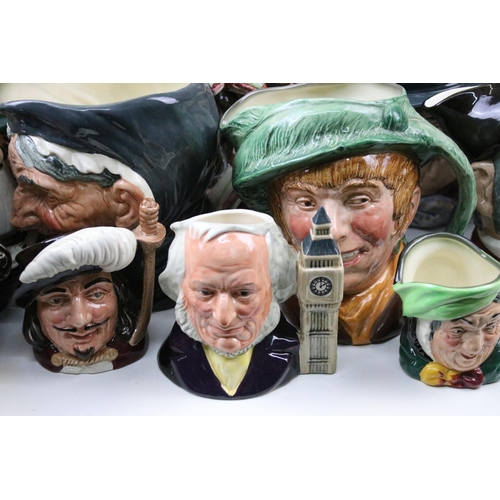 87 - Collection of mixed size Royal Doulton Toby jugs to include Poacher, Town Crier, Granny, etc