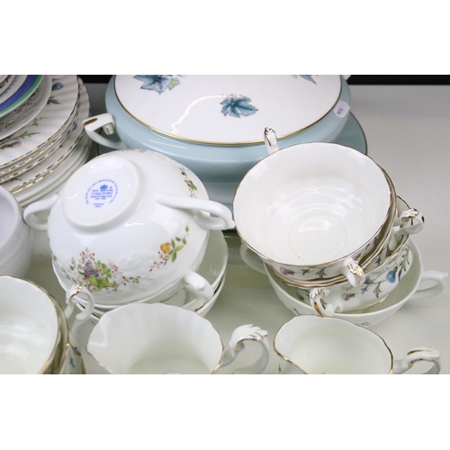 88 - Collection of Royal Albert 'Brigadoon' tableware to include two large plates, one lidded serving tur... 