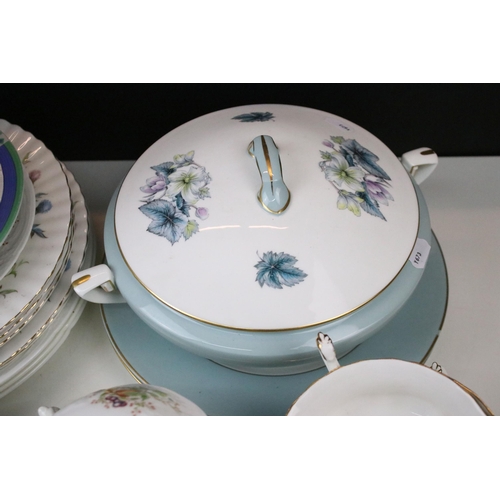 88 - Collection of Royal Albert 'Brigadoon' tableware to include two large plates, one lidded serving tur... 