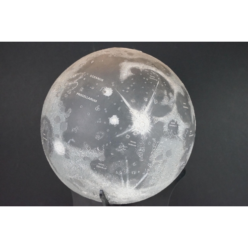 156 - A J Wightman globe made by Lunasphere Productions Limited, lunar globe with plastic stand, globe app... 