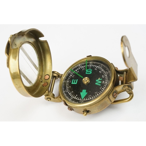 191 - Stanley of London brass cased compass