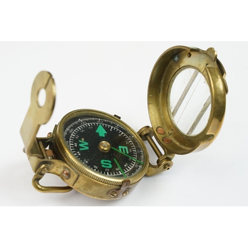 191 - Stanley of London brass cased compass