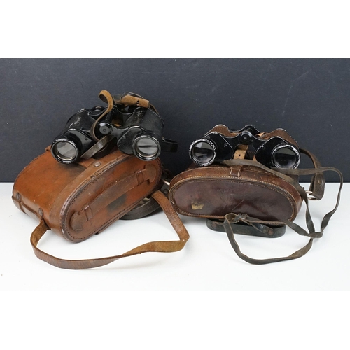 198 - Two pairs of mid 20th century binoculars to include, both pairs of German manufacture and housed wit... 