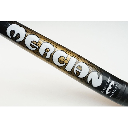 202 - Advertising - miniature shop display ' Black Widow ' Mercian hockey stick, 40cm long