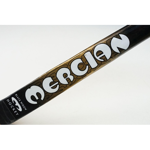 202 - Advertising - miniature shop display ' Black Widow ' Mercian hockey stick, 40cm long