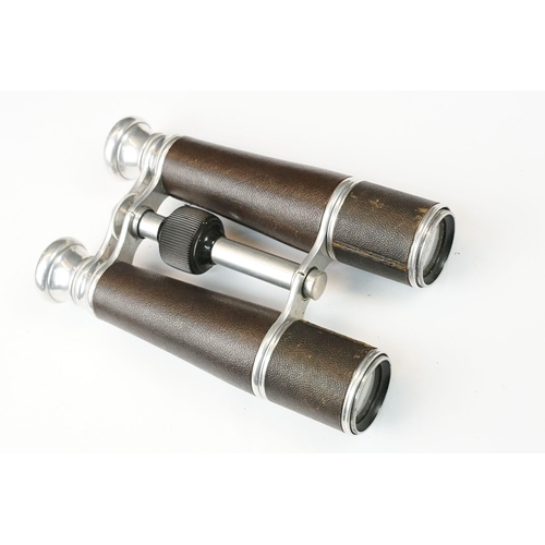 208 - A pair of early to mid 20th century Whyte Thomson & Co. of Glasgow binoculars, aluminium constructio... 