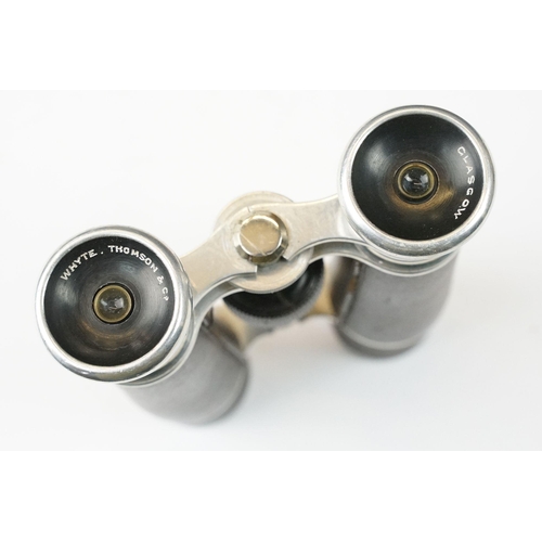 208 - A pair of early to mid 20th century Whyte Thomson & Co. of Glasgow binoculars, aluminium constructio... 