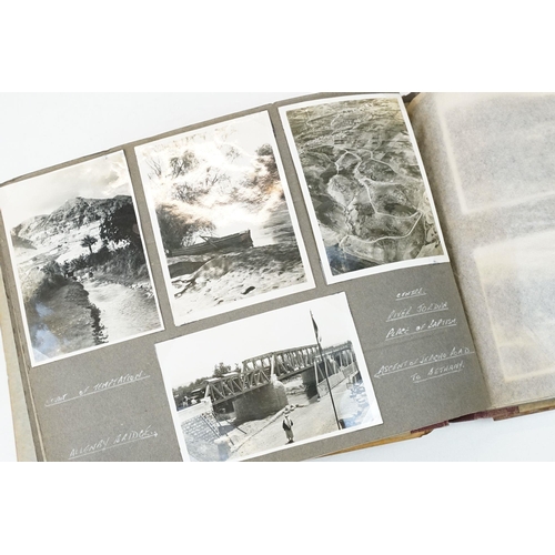 212 - A mid 20th century Israel olive wood photograph album with depiction of the Citadel in Jerusalem to ... 