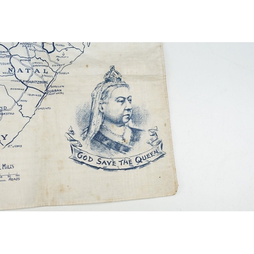 213 - An early 20th century Boer War 'The Absent Minded Beggar souvenir handkerchief.