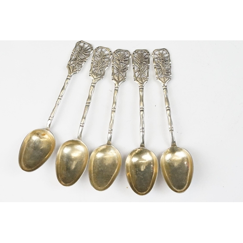 215 - A pair of fully hallmarked sterling silver bonbon dishes with pierced decoration together with a col... 