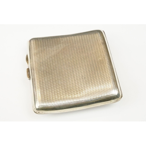 235 - Vintage silver cigarette case with later applied nude enamel pictorial image