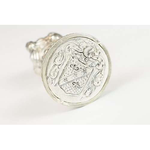 249 - Silver plated double headed dog letter seal