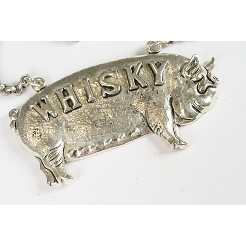 250 - Whisky pig decanter label