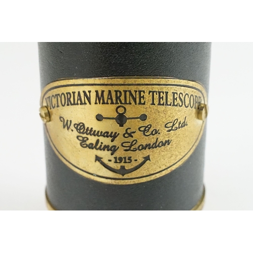 251 - Brass cased pull out marine telescope