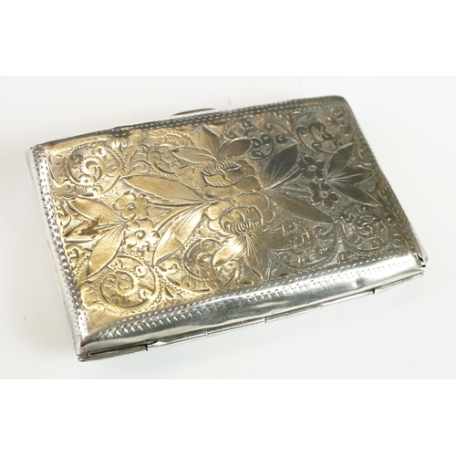 256 - An antique fully hallmarked sterling silver cheroot holder together with a silver fob medal, spinnin... 